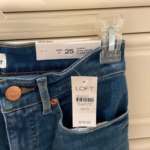 LOFT High rise flare crop jeans